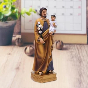 St. Joseph and Child Statues Saint Joseph Resin Figurines - Picture 1 of 7