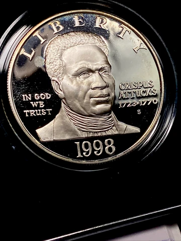 1998 black revolutionary war patriots (2) Coin Silver Commemorative Coin Set Cover