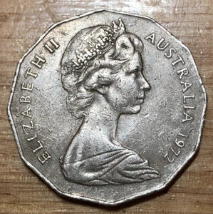 1972 Fifty Cent AUSTRALIAN 50 c Low Mintage Coin YFP1/2 - Picture 1 of 2