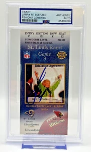 Larry Fitzgerald signed Autogramm NFL Debut 9.12.04 Ticket Cardinals PSA DNA USA - Bild 1 von 4