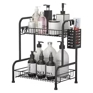 Bathroom Counter Organizer With Toiletries Basket 2 Tier Bathroom Countertop Sto - Picture 1 of 6