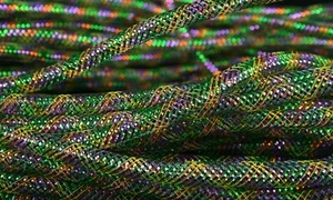 8MM MARDI GRAS Deco Mesh Tubing Flexible CYBERLOX Party & Holiday Choose Yards - Picture 1 of 1