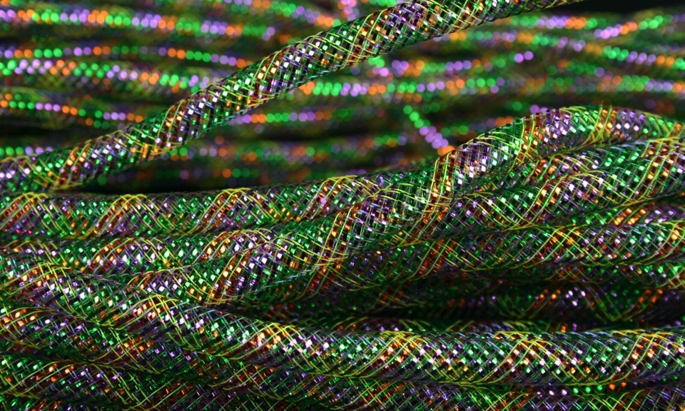Tubo de malla decorativo flexible CYBERLOX fiesta y vacaciones 8 mm MARDI GRAS elige patios Foto 1 de 1