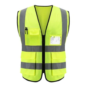 Warnweste Warnschutz mit 4 Taschen Warnjacke Jacke Sicherheitsweste Weste neu - Bild 1 von 3