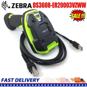 Zebra DS3608-ER20003VZWW Ultra-Rugged 2D Handheld Barcode Scanner With USB Cable - Picture 1 of 9