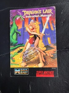 Dragon's Lair SNES Super Nintendo solo manuale / COPERTINA POSTERIORE MOSTRA CATTIVE CONDIZIONI - Foto 1 di 2