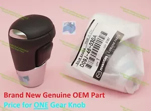 Brand New GENUINE Mazda 2 3 6 CX-3 CX-5 CX-8 CX-9 Gear Knob Leather D09J-46-030A - Foto 1 di 7