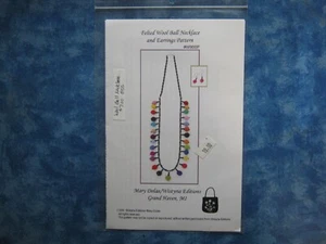 MARY DOLAN FELTED WOOL BALL NECKLACE AND EARRINGS PATTERNS #W900P NIP - Picture 1 of 4