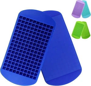 Silicone Mini Ice Cube Trays 2 Pack, 160 Small Ice Cube Molds Easy Release Crush - Picture 1 of 12