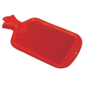Klassische rote Gummi Wärmflasche Wärmkompresse Schmerzlinderung bei Kopfschmerzen C - Bild 1 von 4