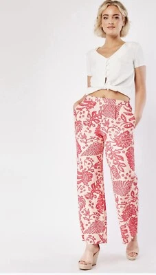 Womens Floral Print Summer Bottoms Trousers Ladies Joggers Pants Cotton - Image 1 of 4