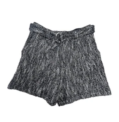 Pantalones Cortos Free People Tallulah Tiro Alto con Cinturón Talla 0 Tweed Mezcla de Algodón Calce Suelto Foto 1 de 4