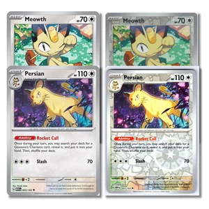 Pokémon 151 Meowth Persian Evolution Set NM Non Holo + Reverse | Free Ship - Picture 1 of 1