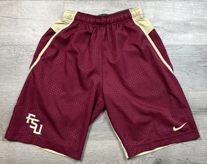 Nike NCAA FSU Florida State lange Basketballshorts weinrot gold Herren Größe Small - Bild 1 von 14