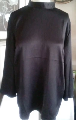 Pieces Pckeana 3/4 T Mock Neck Blk Pullover Blouse Sz M NWT - Image 1 of 4