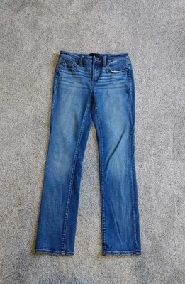 Jeans negros con hebilla para mujer 27x30 corte lavado medio no. Denim elástico recto 53 Foto 1 de 4