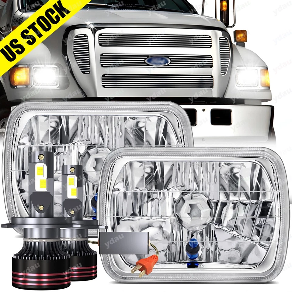 PARA Ford L9000 1981-1997 Par 5X7" 7x6" H/L Faro Cuadrado H4 Bombilla Blanco 6000K Foto 1 de 4