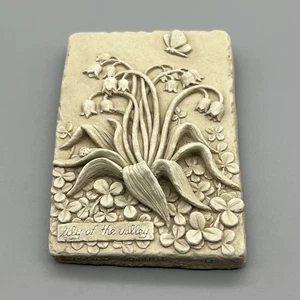 Carruth Studio 2000 Butterfly Meadow Cast Stone Small 2.75” X 4” Plaque USA - Picture 1 of 9