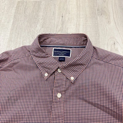 Camisa Charles Tyrwhitt Para Hombre Extra Grande Rosa Azul Guinga Cuadros Calce Clásico  Foto 1 de 4