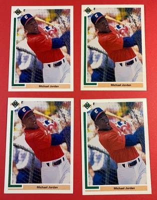 MICHAEL JORDAN 1991 Upper Deck BÉISBOL 4 - LOTE DE CARTAS Cartas # SP1 White Sox Bulls Foto 1 de 4