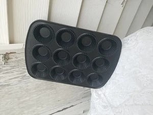 Nordic Ware 12 Tarteform oder Cup Cake Form Pfanne Aluminiumguss Schwer USA - Bild 1 von 5