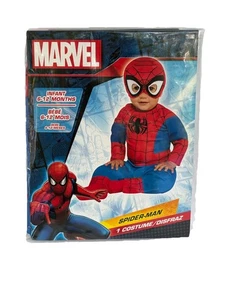 Marvel Spider-Man Costume Infant Size 6-12 months Halloween Dress up New - Picture 1 of 8
