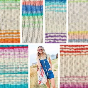 Stylecraft Savannah Aran Cotton Colour Stripe Yarn Knitting Crochet 100g Ball - Picture 1 of 7