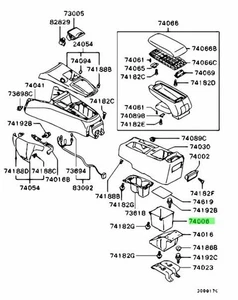 Kasten, Bodenkonsole, Inr für: Mitsubishi Lancer Evo 7 8 9 (CT9A) - Bild 1 von 1