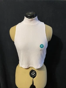 NWT Aeropostale Womens Large Tank Top Ribbed Crop Sleeveless Mock Neck Pink - Picture 1 of 3