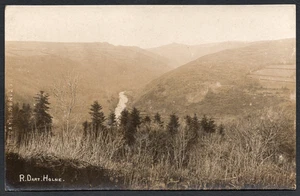 Postal Dartmoor Devon vista de River Dart en Holne RP temprano por W R Gay - Imagen 1 de 2