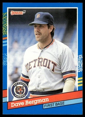 1991 DONRUSS DAVE BERGMAN #342 DETROIT TIGERS 2534 - Image 1 of 2