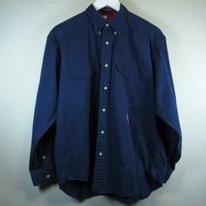 Tommy Hilfiger Long Sleeve Button Up Shirt Vintage - Mens SIZE M - DARK BLUE - Bild 1 von 13