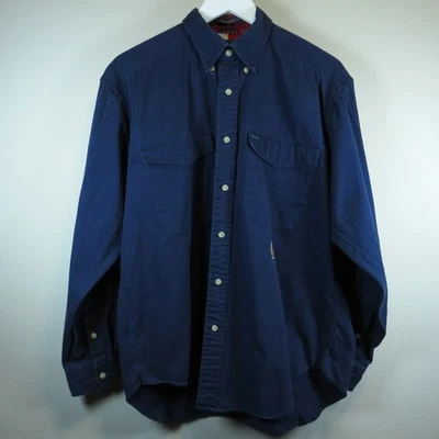 Camisa Tommy Hilfiger Manga Larga Abotonada De Colección - Para Hombre TALLA M - AZUL OSCURO Foto 1 de 4