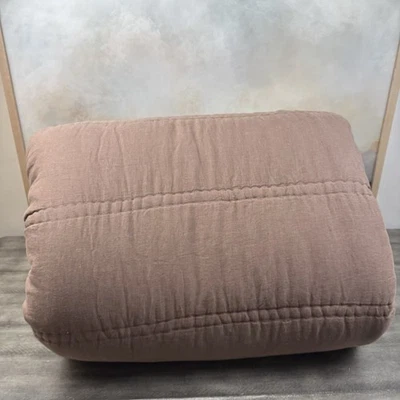 West Elm European Flax Linen Comforter Mulberry  King/Cal King Cut Tags NWOT - Image 1 of 4