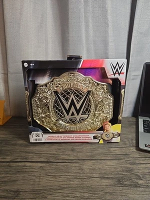 WWE World Heavyweight - Cinturón de Lucha de Juguete Mattel Championship Title - Nuevo Foto 1 de 4