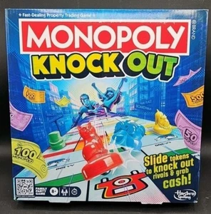Monopoly Knock Out Brettspiel Schiebe Spielsteine Familienspiel Spaß für jedes Alter - Bild 1 von 3