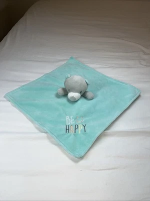 Manta de seguridad Baby Starters Be Happy gris aguamarina oso sonajero felpa poliéster Foto 1 de 4