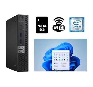 Dell OptiPlex 7040 Micro Core i5 Desktop Computer 16GB RAM 240GB SSD Windows 11 - Picture 1 of 8
