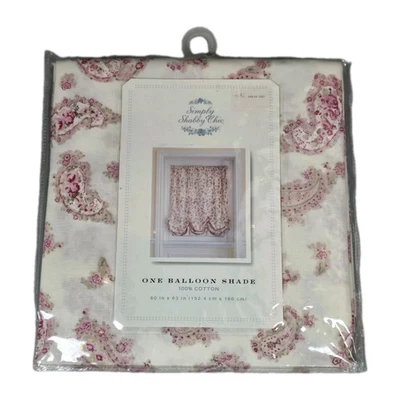 Cortina Cenefa Simply Shabby Chic TALLA GLOBO Rosa Cachemira Rosas Foto 1 de 4