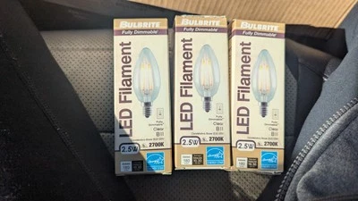 4-PACK Bulbrite 776763 Dimmable 4 Watt B11  E12 3000 350 Clear LED Light Bulb - Image 1 of 2