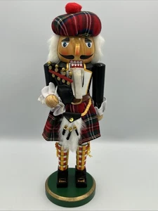 Christmas Nutcracker Scottish With Bag Pipes Decorative Beautiful 13” Smoke Free - Picture 1 of 11