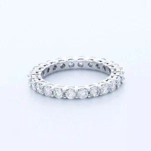 14K Gold Ewigkeit Ehering klassisch 1,20 Karat rund Lab-gezüchtet Diamant D VVS1 - Bild 1 von 11