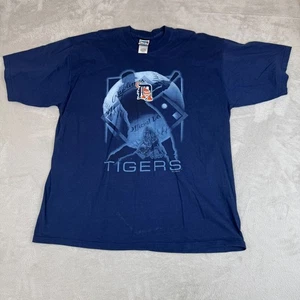 Vintage Pro Player Detroit Tigers MLB Baseball Shirt Mens 2XL Blue Preowned 90s - Picture 1 of 7