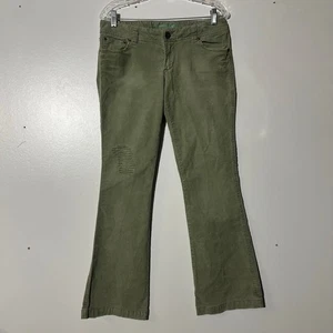 Pantalone donna American Eagle velluto a coste elasticizzato skinny svasato verde taglia 8 - Foto 1 di 8