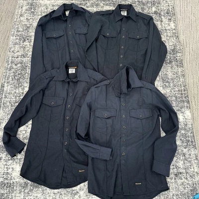 Workrite Azul Marino Adulto Uniforme Bomberos Policía Manga Larga Camisa Lote 34 Talla XSM Foto 1 de 4