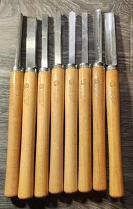 Factory Edges Wood Lathe Turning Tool Kit 8 pc Windsor Design 14.5” Long Nice - Picture 1 of 6