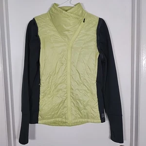 Avalanche Women's S Jacket Quilted Insulated Zip Off Sleeves Green Gray Stretch - Picture 1 of 14