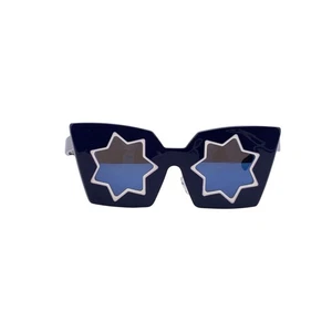 Authentische Markus Lupfer by Linda Farrow Sonnenbrille blau Stern verspiegelt ML/10/4 - Bild 1 von 5