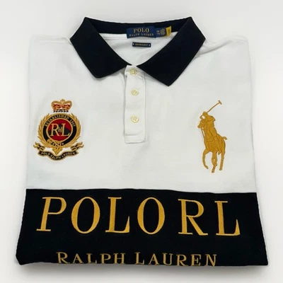 Polo Ralph Lauren Rugby Polo Shirt Men’s 2XL Custom Slim Fit Big Pony Crest - Image 1 of 4