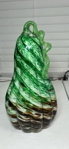 Colorful Decorative Hand Blown Glass Butternut Squash Vegetable 11"  - Picture 1 of 3